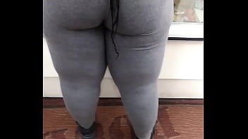 Grey leggings drenched