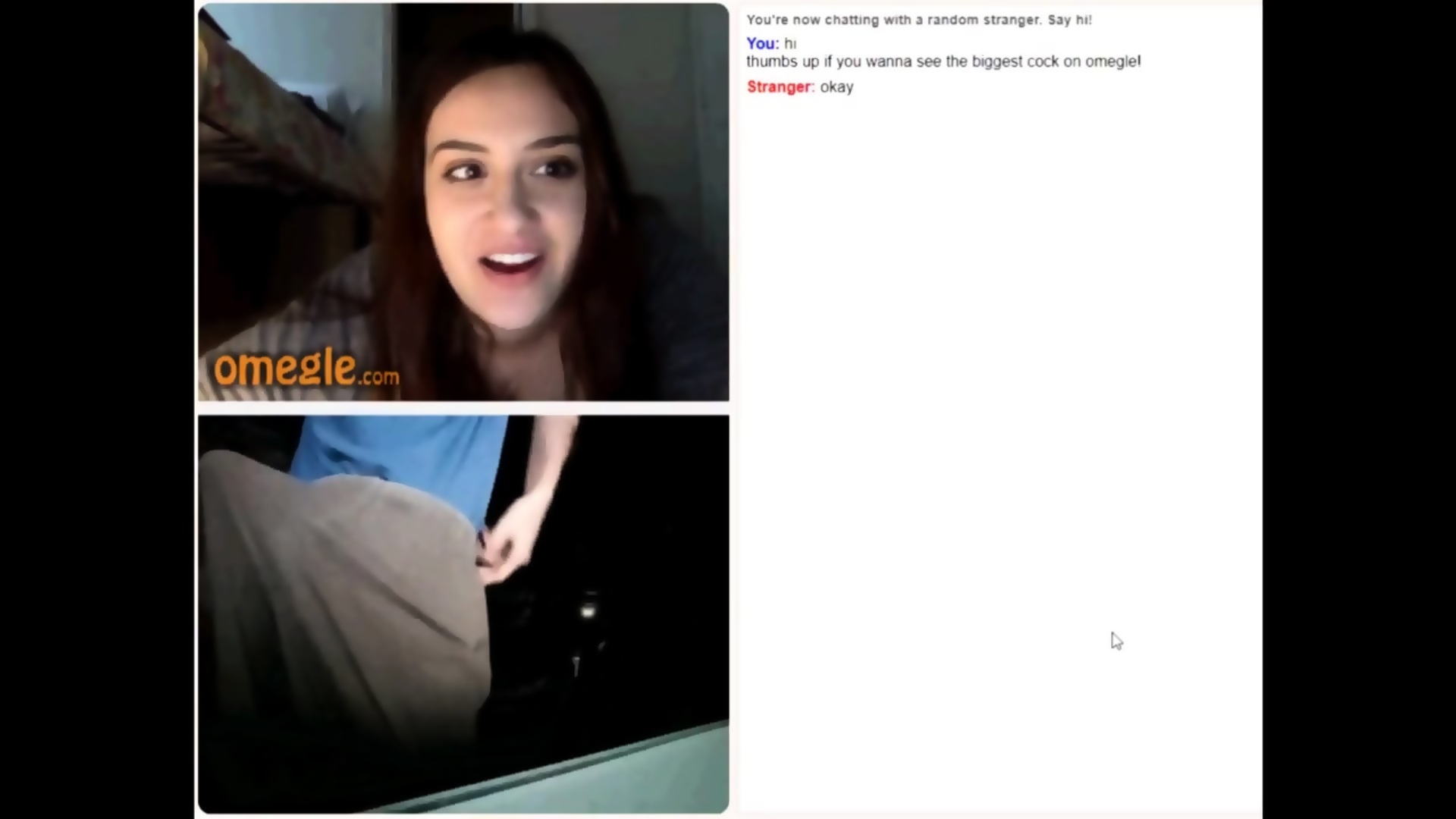 best of Shocked omegle cock girl