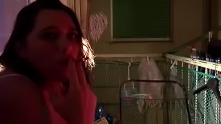 Sexy open mouth inhales smoking
