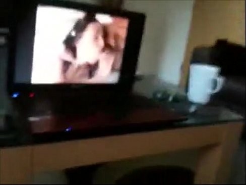 Masturbating watching porn tv
