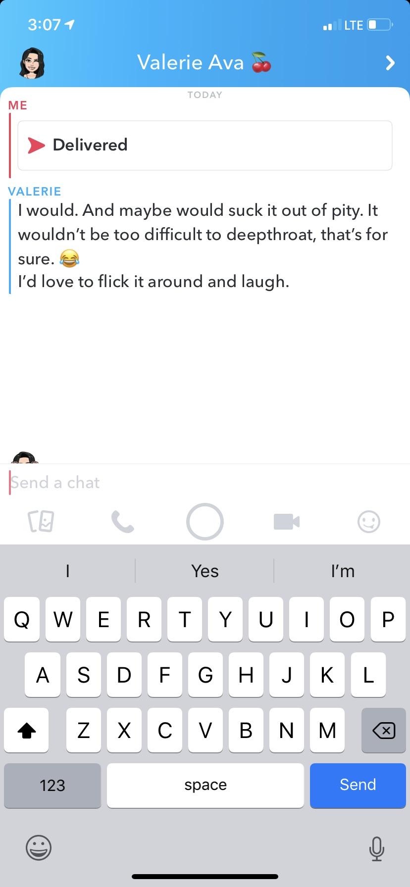 Snapchat message