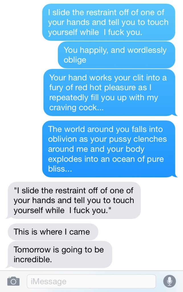 Sext message masturbation