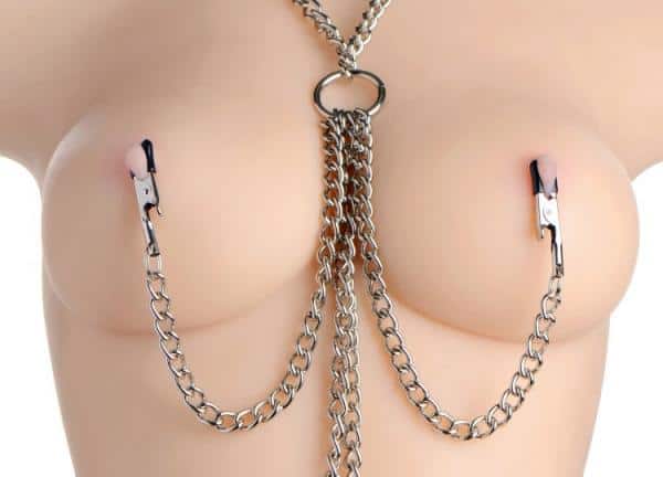 Nipple clitoris clamps chains