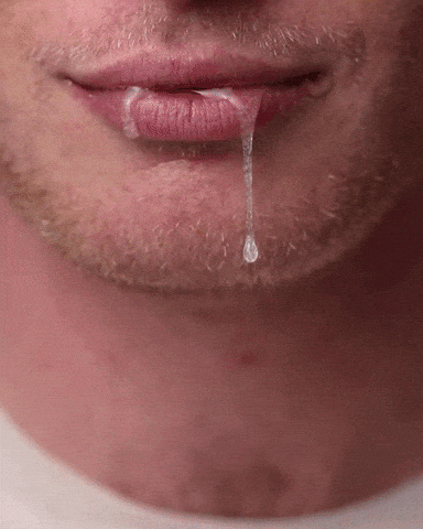 Dripping from mouth