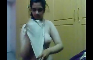 Indian sister changing dress infront