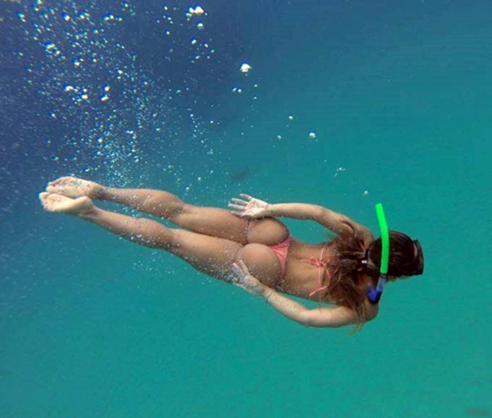 Nude snorkeling